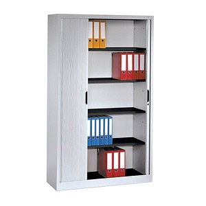 CP Omnispace Rollladenschrank silber 4 Fachböden 100,0 x 42,0 x 198,0 cm