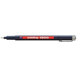 EDDING Faserstift 1800 Schwarz (4-180001001)  Strichbreite 0,25mm