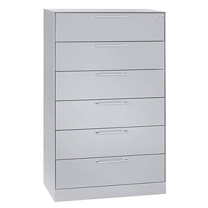 CP C 3000 Asisto Karteischrank lichtgrau mit 6 Schubladen 80,0 x 43,5 x 131,0 cm