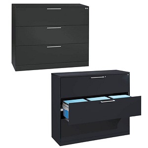 CP C 3000 Asisto Hängeregistraturschrank grau mit 3 Schubladen 120,0 x 43,5 x 101,0 cm