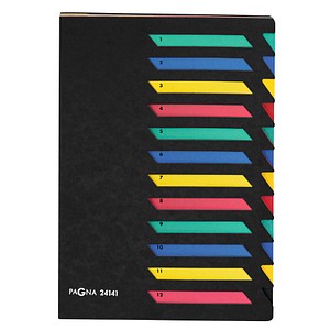PAGNA Ordnungsmappe DESKORGANIZER 1 -12, 12 Fächer, schwarz (62414104)
