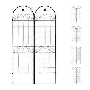 relaxdays Rankgitter Metall dunkelgrün rechteckig 50,0 x 180,0 cm