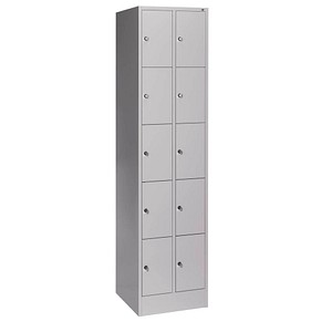 CP Schließfachschrank S 2000 Classic lichtgrau 80700-20, 10 Schließfächer 46,0 x 48,0 x 195,0 cm