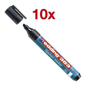 10 edding 383 Flipchart-Marker schwarz 1,0 - 5,0 mm