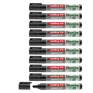 10 edding 29 Ecoline Whiteboard-Marker schwarz 1,0 - 5,0 mm
