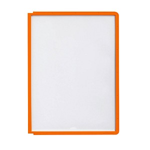 5 DURABLE Sichttafeln DIN A4 orange, Öffnung oben