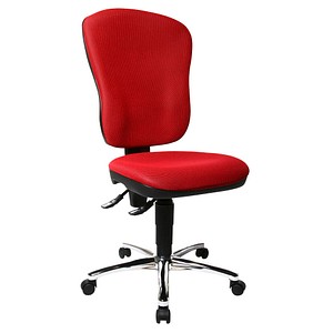Topstar Bürostuhl Steel Point 80, 8189 BB2 rot, chrom Stoff