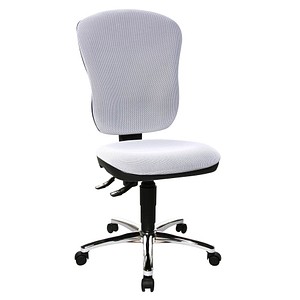 Topstar Bürostuhl Steel Point 80, 8189 BB7 weiß, chrom Stoff