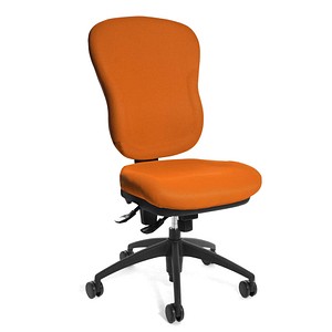 Topstar Bürostuhl Wellpoint 30 SY, 8060 BC4 orange, schwarz Stoff