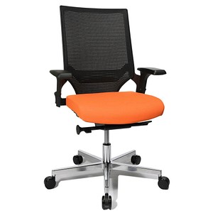 Topstar Bürostuhl T300, TA309A T340 orange, schwarz, alu Stoff