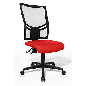Topstar Bürostuhl Net Point 10, NX200 G21 rot, schwarz Stoff