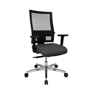 Topstar Bürostuhl Profi Net 11, PS59H T22 anthrazit, schwarz, alu Stoff