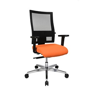 Topstar Bürostuhl Profi Net 11, PS59H T34 orange, schwarz, alu Stoff