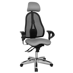 Topstar Bürostuhl Sitness 45, ST99U L53X hellgrau, schwarz, chrom Stoff