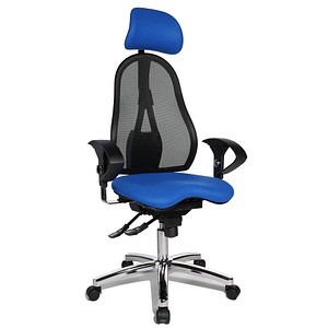 Topstar Bürostuhl Sitness 45, ST99U L56X royalblau, schwarz, chrom Stoff