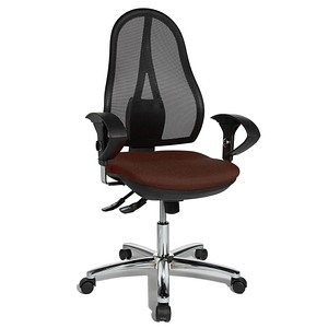 Topstar Bürostuhl Open Point SY Deluxe, OP290U G08 dunkelbraun, schwarz, chrom Stoff