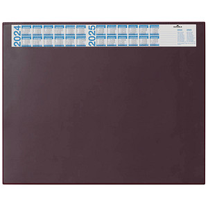 DURABLE Schreibunterlage mit Jahreskalender, rot mit reflexfreier Abdeckung, ru