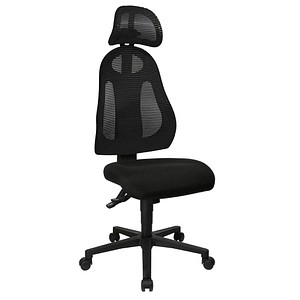 Topstar Bürostuhl Free Art mit Kopfstütze, FR100 G200X schwarz Stoff