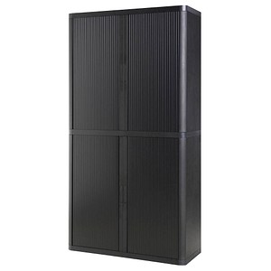 PAPERFLOW Rollladenschrank schwarz ohne Fachböden 110,0 x 41,5 x 204,0 cm