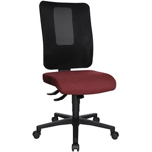 Topstar Bürostuhl Open X (N), OX1000 G270 bordeaux, schwarz, schwarz Stoff