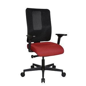 Topstar Bürostuhl Sitness Open X (N) Deluxe, OX300TW2 T210 burgundrot, schwarz, schwarz Stoff