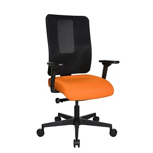Topstar Bürostuhl Sitness Open X (N) Deluxe, OX300TW2 T340 orange, schwarz, schwarz Stoff