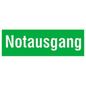 SafetyMarking® Hinweisaufkleber Notausgang rechteckig 30,0 x 10,5 cm