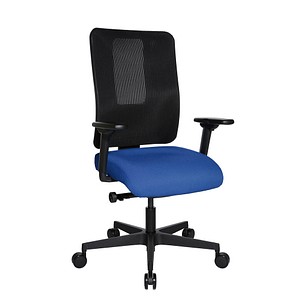Topstar Bürostuhl Sitness Open X (N) Deluxe mit Schiebesitz, OX30WTW2 T260 blau, schwarz, schwarz Stoff