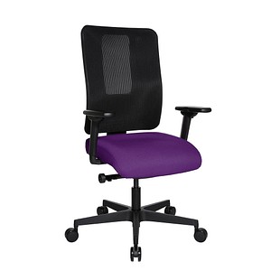 Topstar Bürostuhl Sitness Open X (N) Deluxe mit Schiebesitz, OX30WTW2 T330 lila, schwarz, schwarz Stoff