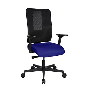 Topstar Bürostuhl Sitness Open X (N) Deluxe mit Schiebesitz, OX30WTW2 T380 royalblau, schwarz, schwarz Stoff