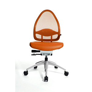 Topstar Bürostuhl OPEN BASE, J470S14 orange, silber Kunstleder