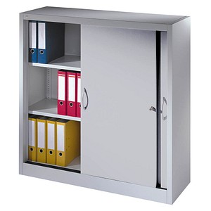 CP C 2000 Acurado Schiebetürenschrank lichtgrau 2 Fachböden 120,0 x 40,0 x 120,0 cm