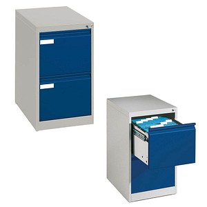 CP C 2000 Acurado Hängeregistraturschrank lichtgrau, enzianblau mit 2 Schubladen 43,3 x 59,0 x 73,3 cm