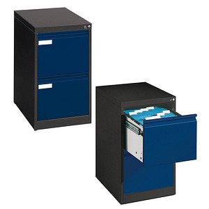 CP C 2000 Acurado Hängeregistraturschrank anthrazit, enzianblau mit 2 Schubladen 43,3 x 59,0 x 73,3 cm