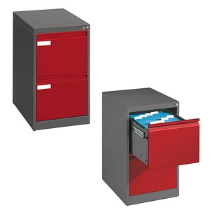 CP C 2000 Acurado Hängeregistraturschrank rubinrot, anthrazit mit 2 Schubladen 43,3 x 59,0 x 73,3 cm