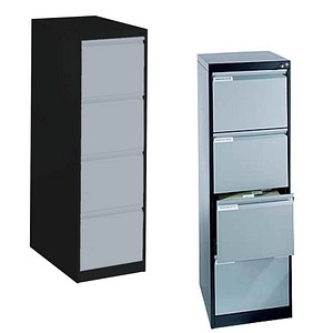 CP C 2000 Acurado Hängeregistraturschrank anthrazit, silber mit 4 Schubladen 43,3 x 59,0 x 135,7 cm