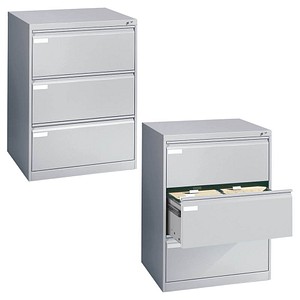 CP C 2000 Acurado Hängeregistraturschrank silber mit 3 Schubladen 78,7 x 59,0 x 104,5 cm