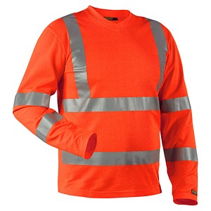 BLAKLÄDER® Herren Warnschutz-Langarmshirt 3381 orange Größe 4XL
