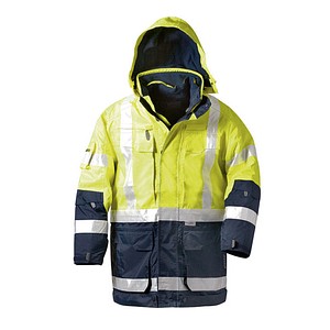 elysee® Herren Warnjacke WALLACE gelb, marine Größe M