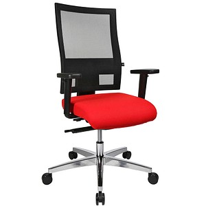 Topstar Bürostuhl Profi Net 11 High, PS59H T31Q rot, schwarz, alu Stoff