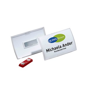 DURABLE Namensschild Click Fold, mit Magnet, 75 x 40 mm aus PP-Folie, konvexe F