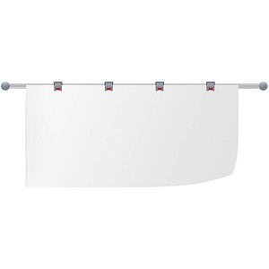 Planhalter Wandschiene Alu gr mit 4 verschiebb. Rollen-Klemmboys