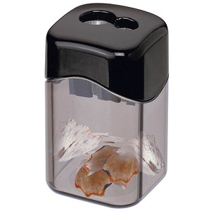 Doppelspitzer Dose quadratisch klassischer Bürospitzer #09240000