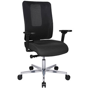 Topstar Bürostuhl Sitness Open X (N) Deluxe Alu mit Schiebesitz, OX39WTW2 T220 anthrazit, schwarz, alu Stoff
