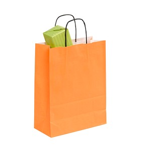 50 VP Tragetaschen Toptwist orange 24,0 x 31,0 cm