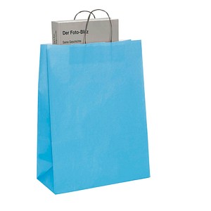 50 VP Tragetaschen Toptwist aquamarin 32,0 x 42,0 cm