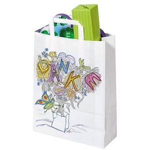 250 VP Tragetaschen Topcraft weiß 26,0 x 33,0 cm