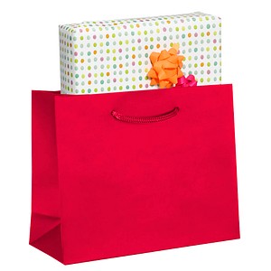 25 VP Tragetaschen rot 25,0 x 20,0 cm