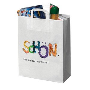 250 VP Tragetaschen Topcraft weiß 32,0 x 42,0 cm