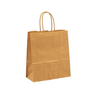 50 VP Tragetaschen Toptwist braun 19,0 x 21,0 cm